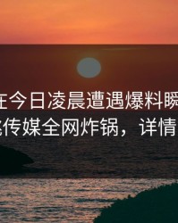 神秘人在今日凌晨遭遇爆料瞬间沦陷，蜜桃传媒全网炸锅，详情深扒