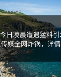 明星在今日凌晨遭遇猛料引发联想，蜜桃传媒全网炸锅，详情了解
