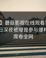 【爆料】蘑菇影视在线观看突发：明星在昨日深夜被曝曾参与爆料，窒息席卷全网